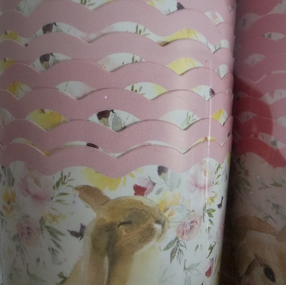 50 PC Cupcakes Baking & Snack Cups Pink Floral  Spring Easter Rabbit - Picture 5 of 9
